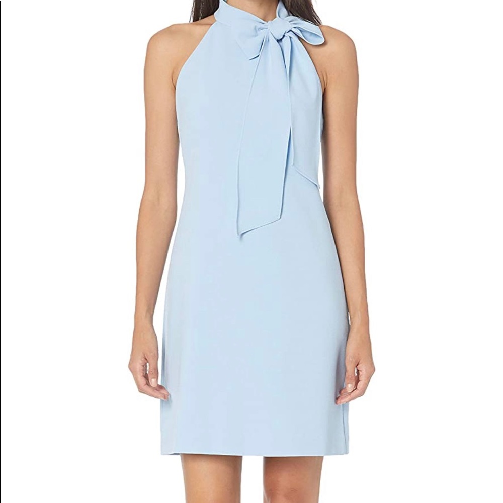 Vince Camuto Halter Bow Neck Dress Light Blue NWT Bridal Baby Shower
